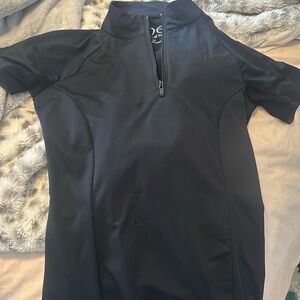 Piper by smartpak brand black short sleeve riding shirt with mesh armpits